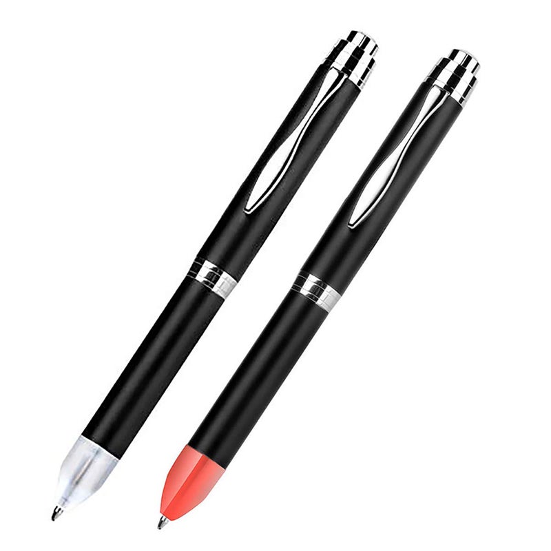 Yacig LED Pen, Light Pens, Two Brightness Settings, 1x AAA Battery Powered, Matte Black Barrel, Light Up Pens for Writing in Low Light Situations (White Light and Red Light) - Image 1